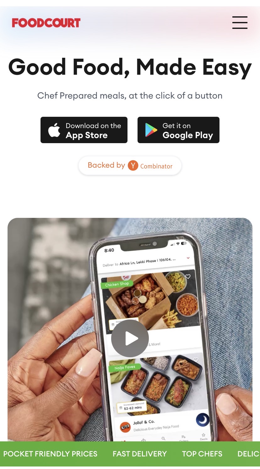 GetFoodCourt Website
